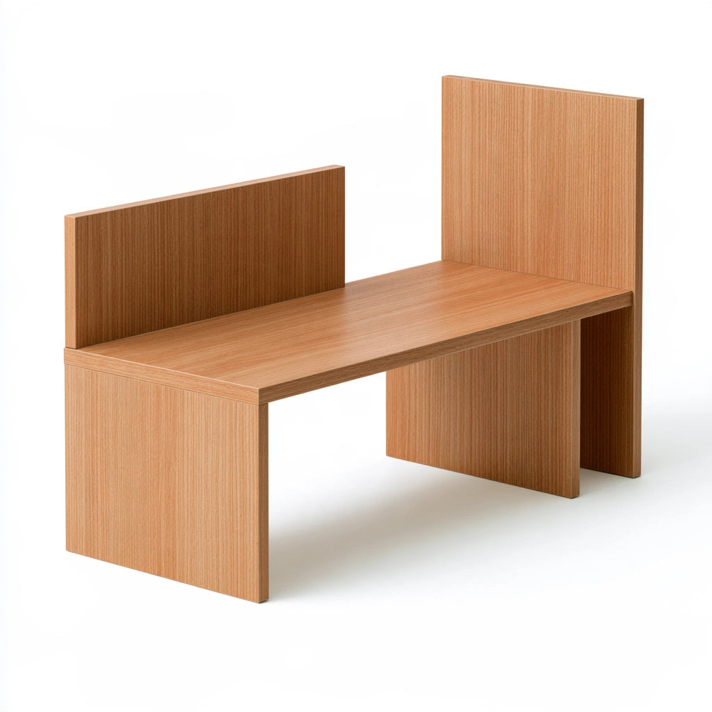 Libreria da scrivania in legno regolabile, colore legno naturale