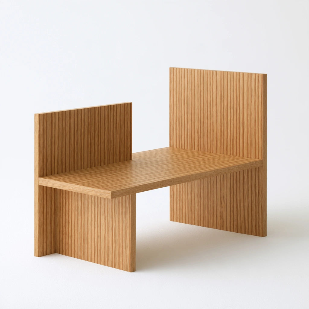Libreria da scrivania in legno regolabile, colore legno naturale